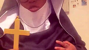 Nun Hazelnut spices up this Halloween night.