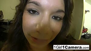 Sexy Carmen Cruise fingers herself on camera close-up