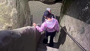 Scandalous Blowjob at Peñon de Guatape, Colombia, So Hot