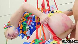 Slutty Sweetie Endures Painful Butthole Treatment in Brutal Asylum