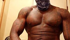 Hallelujah Johnson BBC Worship with Dirty Talk in Muscular Domination Scene