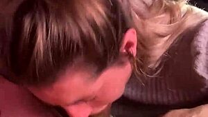 Blonde Amateur Deepthroats Cock for Cumshot