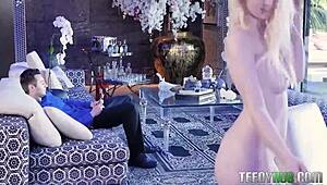 Yo, Darcie Belle, tiny 18+ babe, takes on a massive dick like a champ!