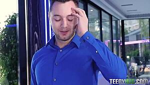 Yo, Darcie Belle, tiny 18+ babe, takes on a massive dick like a champ!