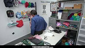 emma starletto gets slammed by security guard in office hardcore!