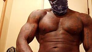 Hallelujah Johnson BBC Worship with Dirty Talk in Muscular Domination Scene