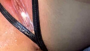 Petite blonde's softcore solo with dildo and creampie POV