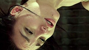 BDSM trainee gets mouthful of cock while trapped in cage