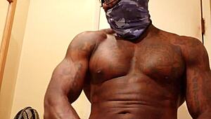 Hallelujah Johnson BBC Worship with Dirty Talk in Muscular Domination Scene