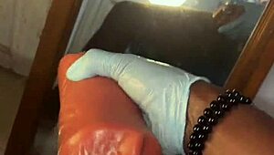 I feel so submissive deep throating in stockings until it gets nasty