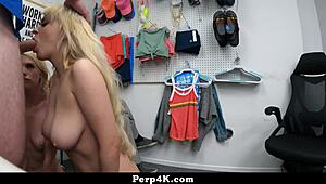 Two slutty stepsisters face guard's harsh punishment as daddy watches helplessly in shop. Perp4k drama unfolds.