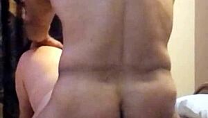 Intense double penetration makes my Mexican wife moan loudly.