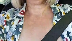 i love flashing my tits in the car for a naughty selfie moment