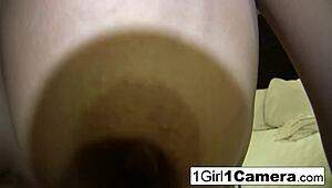 Sexy Carmen Cruise fingers herself on camera close-up