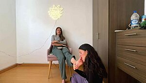 Wow, hot Latina lesbians diving into kinky fetish sex with wild licks!