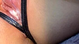 Petite blonde's softcore solo with dildo and creampie POV