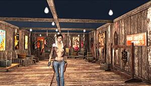 Fallout 4 18+ brunette lutkateessa näyttää seksikkäät kurvit