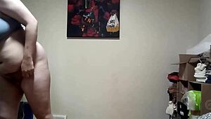 pantsless hiit workout with vibrator inserted during exercises