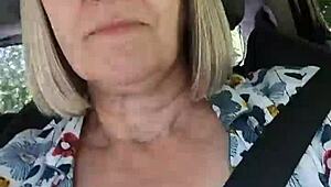 i love flashing my tits in the car for a naughty selfie moment