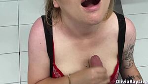 pool game turns into public toilet blowjob facial