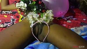 I Gave My Pussy As Christmas Gift! He Fucked Me Hard!