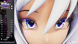Hairy elf gets double penetration in wild anime scene