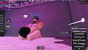 look at this hot roblox girl getting fucked with big tits