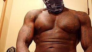 Hallelujah Johnson BBC Worship with Dirty Talk in Muscular Domination Scene