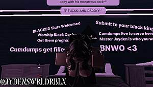 Roblox sex adventure with a hot interracial couple in a condo