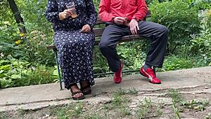 Man, my curvy mother-in-law took all my cum outdoors today!