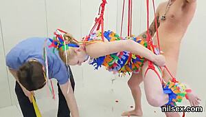 Slutty Sweetie Endures Painful Butthole Treatment in Brutal Asylum