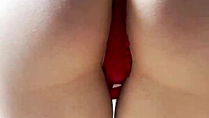 Petite Blonde Striptease In Tight Jeans