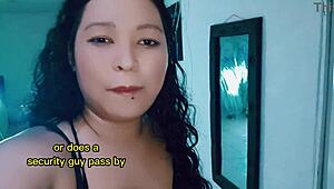 Wet pussy wife's public jerking off and flashing adventures