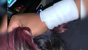 Emo Girl Begs for Black Cock Face Fucking in Car