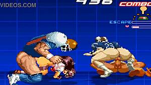 athena and chun li in anime dating game!