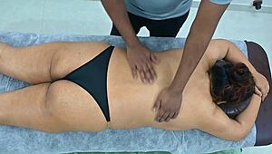 Big Ass Latina Gets Intense Massage From Desi Black Boy