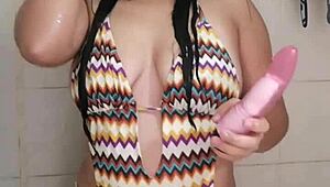 This latina lesbian teen couldn't find a partner, so she satisfies her desires alone