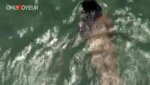 Exhibitionist wife gets fucked on a public beach