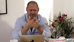 Man Passionately Handles Shemales with Intense Desire