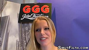 German babe gets facialized after intense double penetration blowbang