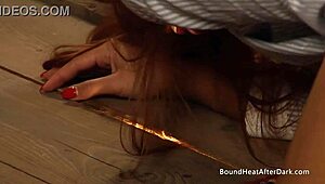 voyeur watches lesbian slave masturbate to big orgasms