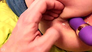 Vibrator fucks ass hard