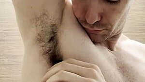 trimming sweaty armpits and chest after gym for photoshoot prep 😅