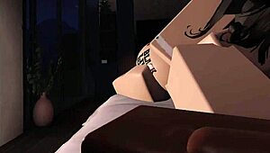 Two bunnies go wild in mating season with rough fun