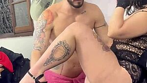 novinha branquinha gets spanked and fucked by muscular bodybuilder