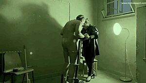 Whoa! Dominatrix Mistress April dominates in wild wrestling game show with punishing toys! It's brutal!