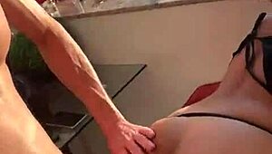 couple banging in the building window for neighbors to watch