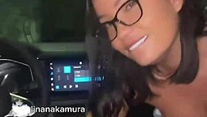 Era Só Uma Carona, Mas a Asiática Gostosa Fode Sem Camisinha com Uber Safado