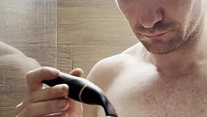 trimming sweaty armpits and chest after gym for photoshoot prep 😅