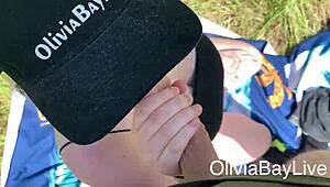 step sister with big ass gets pounded in public outdoor sex. her curves steal the show.